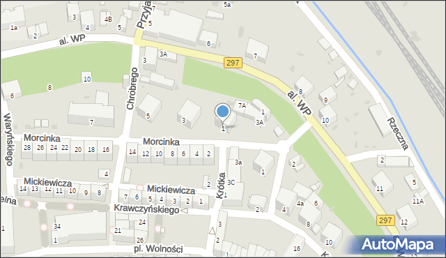 Lwówek Śląski, Morcinka Gustawa, 1, mapa Lwówek Śląski