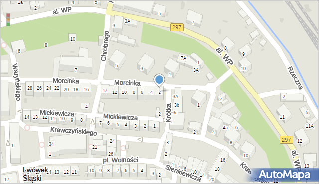 Lwówek Śląski, Morcinka Gustawa, 2, mapa Lwówek Śląski