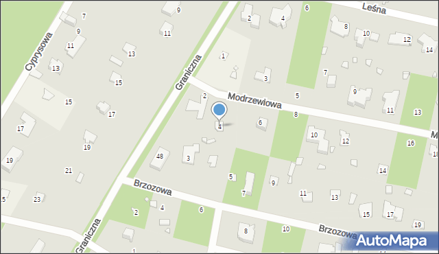 Magdalenka, Modrzewiowa, 4, mapa Magdalenka