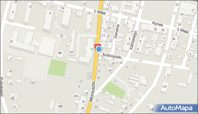 Maków Mazowiecki, Moniuszki Stanisława, 19, mapa Maków Mazowiecki