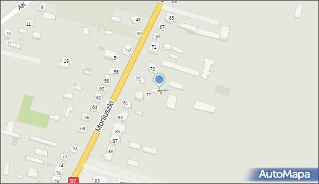Maków Mazowiecki, Moniuszki Stanisława, 79, mapa Maków Mazowiecki