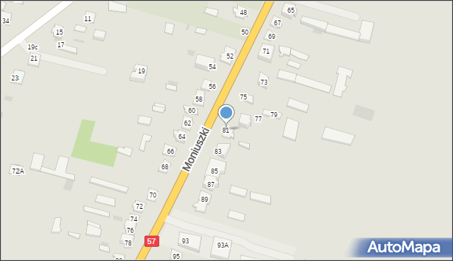 Maków Mazowiecki, Moniuszki Stanisława, 81, mapa Maków Mazowiecki