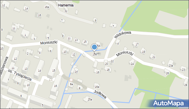 Maków Podhalański, Moniuszki Stanisława, 15b, mapa Maków Podhalański