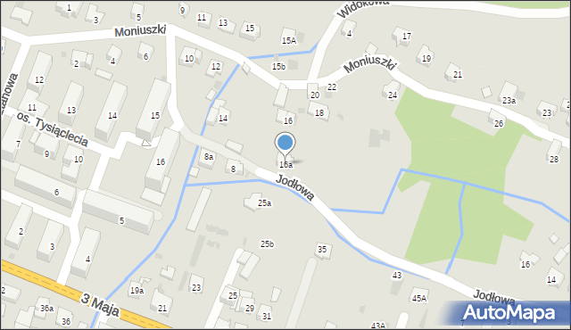 Maków Podhalański, Moniuszki Stanisława, 16a, mapa Maków Podhalański