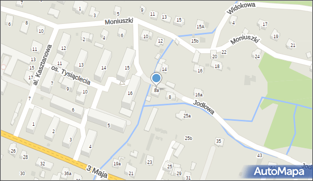 Maków Podhalański, Moniuszki Stanisława, 8a, mapa Maków Podhalański