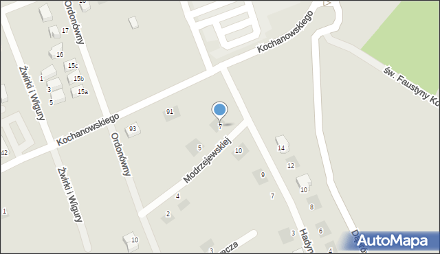 Malbork, Modrzejewskiej Heleny, 7, mapa Malborka