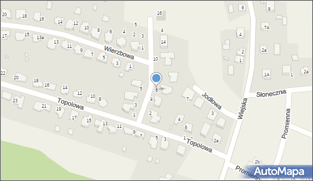 Malinowice, Modrzewiowa, 6, mapa Malinowice