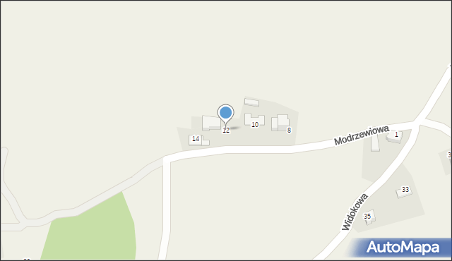 Marcyporęba, Modrzewiowa, 12, mapa Marcyporęba