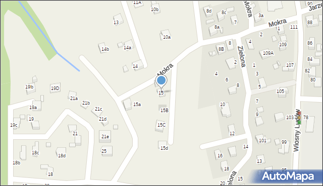 Marklowice, Mokra, 15, mapa Marklowice