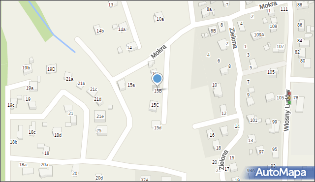 Marklowice, Mokra, 15B, mapa Marklowice