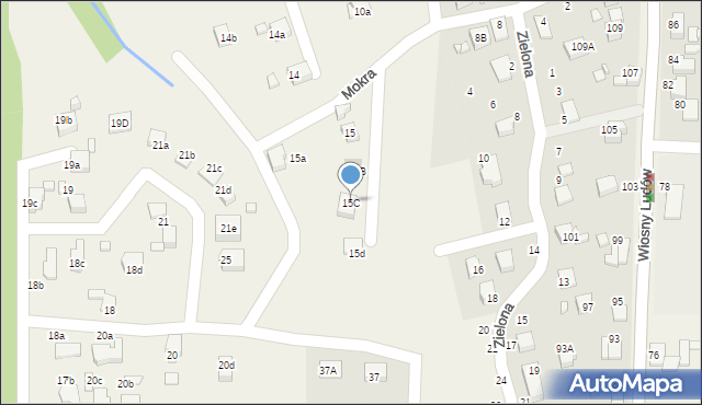 Marklowice, Mokra, 15C, mapa Marklowice