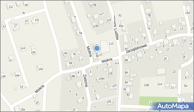 Marklowice, Mokra, 3a, mapa Marklowice