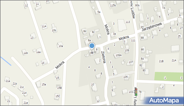 Marklowice, Mokra, 8B, mapa Marklowice