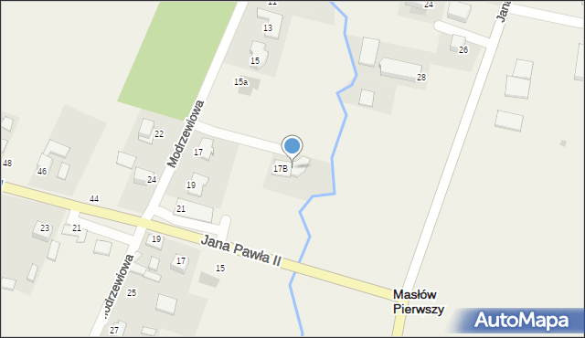Masłów Pierwszy, Modrzewiowa, 17c, mapa Masłów Pierwszy