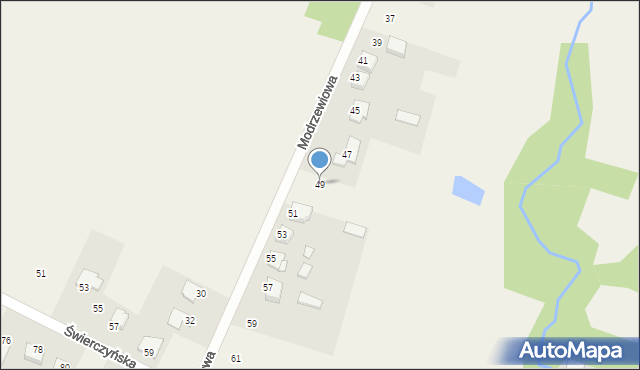Masłów Pierwszy, Modrzewiowa, 49, mapa Masłów Pierwszy