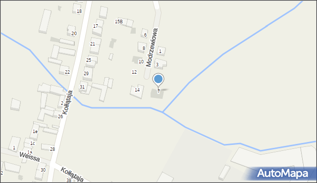 Masłowo, Modrzewiowa, 7, mapa Masłowo