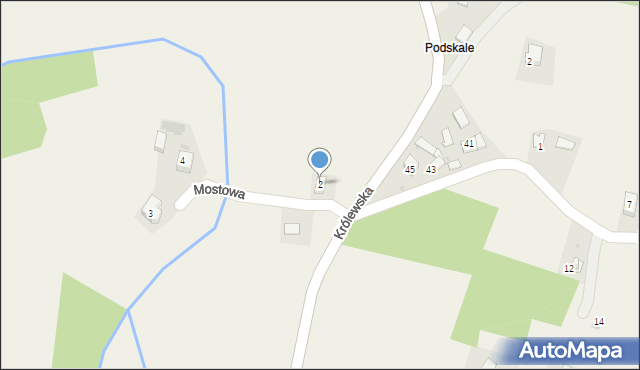 Maszków, Mostowa, 2, mapa Maszków