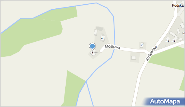 Maszków, Mostowa, 3, mapa Maszków