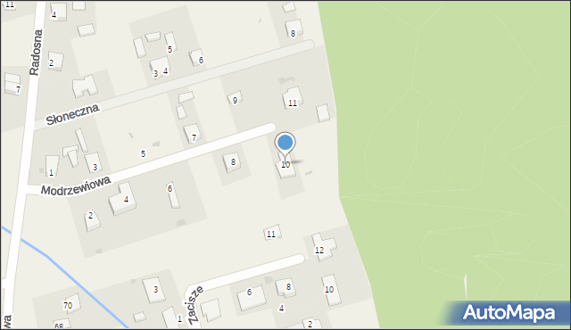 Michałów, Modrzewiowa, 10, mapa Michałów