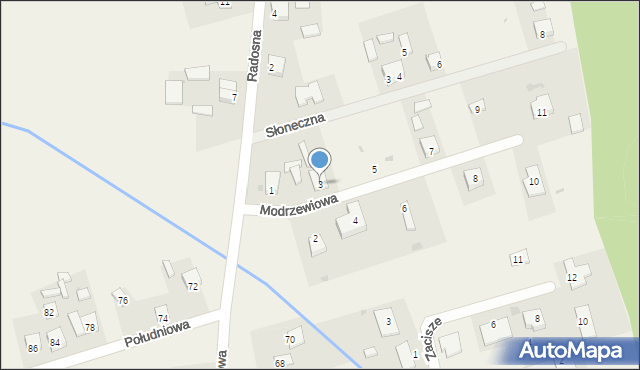 Michałów, Modrzewiowa, 3, mapa Michałów