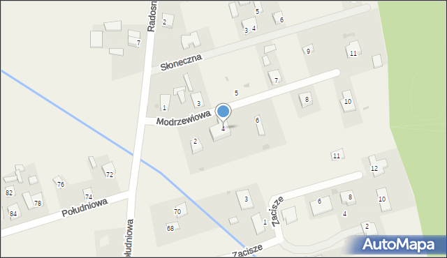 Michałów, Modrzewiowa, 4, mapa Michałów