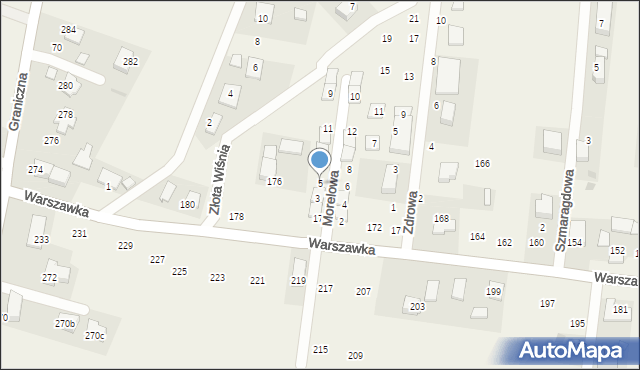Michałowice, Morelowa, 5, mapa Michałowice