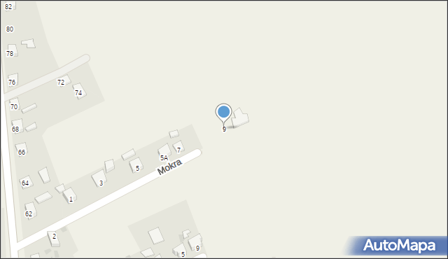 Miedary, Mokra, 9, mapa Miedary