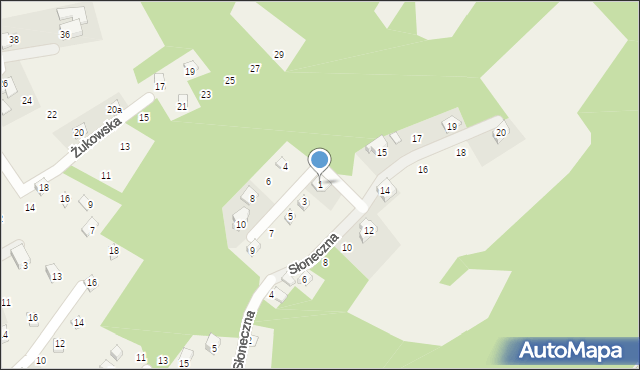 Międzybrodzie Bialskie, Modrzewiowa, 1, mapa Międzybrodzie Bialskie