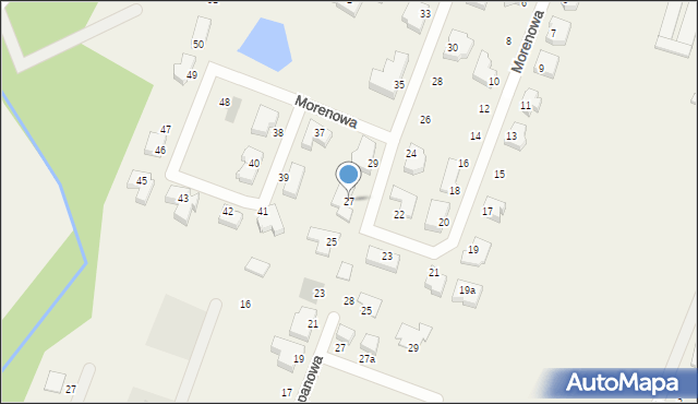 Mierzyn, Morenowa, 27, mapa Mierzyn