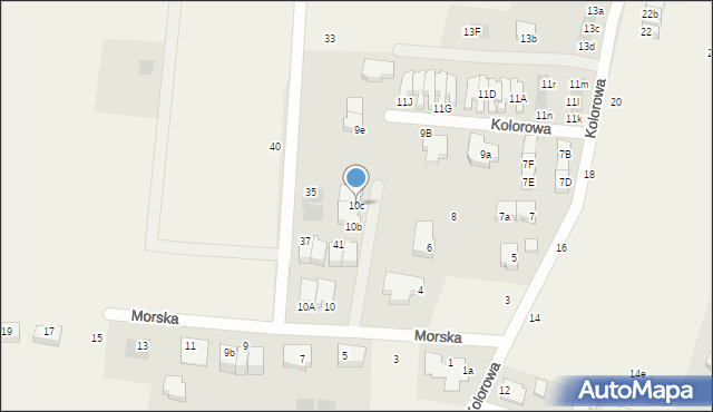 Mierzyn, Morska, 10c, mapa Mierzyn