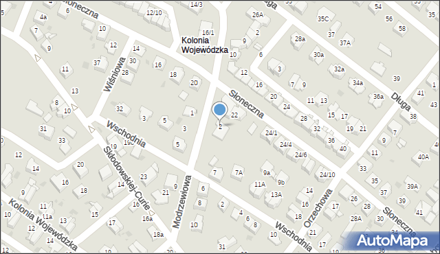 Mikołów, Modrzewiowa, 2, mapa Mikołów