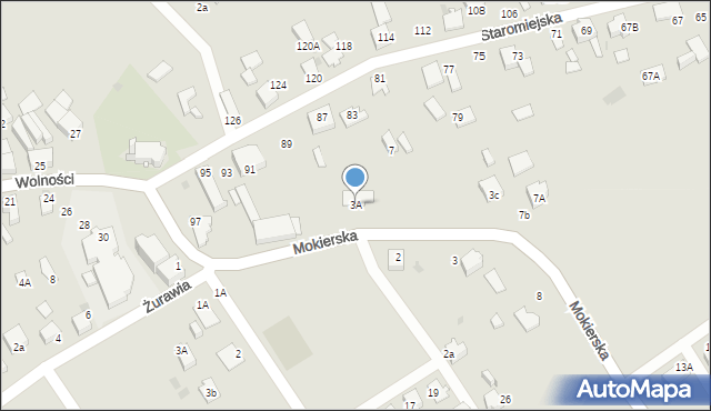 Mikołów, Mokierska, 3A, mapa Mikołów