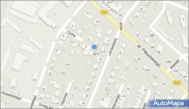 Mława, Morawskiej Zuzanny, 8A, mapa Mława