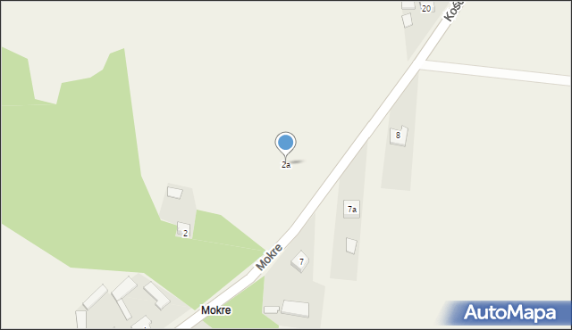 Mnin, Mokre, 2a, mapa Mnin