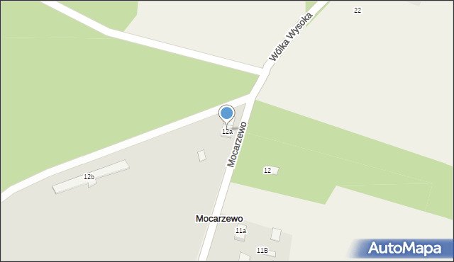 Mocarzewo, Mocarzewo, 12a, mapa Mocarzewo