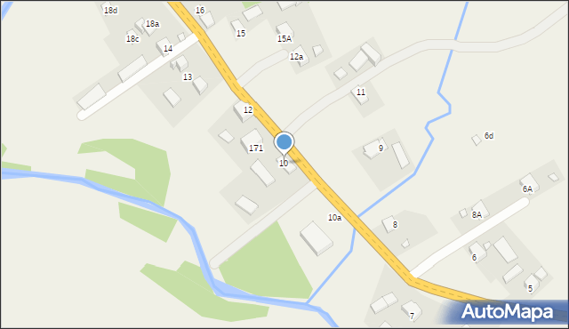 Mochnaczka Niżna, Mochnaczka Niżna, 10, mapa Mochnaczka Niżna