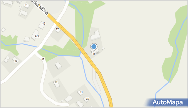 Mochnaczka Niżna, Mochnaczka Niżna, 36, mapa Mochnaczka Niżna