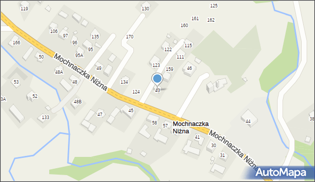 Mochnaczka Niżna, Mochnaczka Niżna, 43, mapa Mochnaczka Niżna