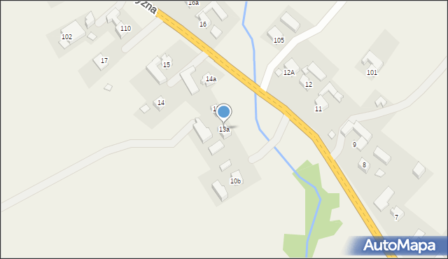 Mochnaczka Wyżna, Mochnaczka Wyżna, 13a, mapa Mochnaczka Wyżna