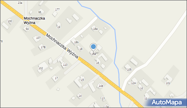 Mochnaczka Wyżna, Mochnaczka Wyżna, 16a, mapa Mochnaczka Wyżna