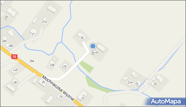 Mochnaczka Wyżna, Mochnaczka Wyżna, 22, mapa Mochnaczka Wyżna