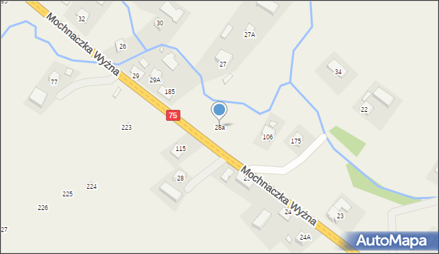 Mochnaczka Wyżna, Mochnaczka Wyżna, 28a, mapa Mochnaczka Wyżna