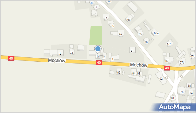 Mochów, Mochów, 1a, mapa Mochów