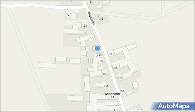 Mochów, Mochów, 21a, mapa Mochów