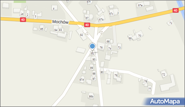 Mochów, Mochów, 91, mapa Mochów