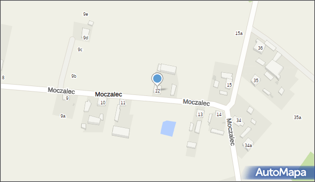 Moczalec, Moczalec, 12, mapa Moczalec