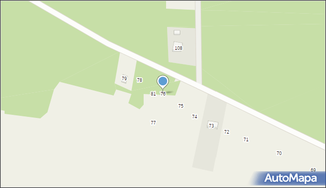 Moczalec, Moczalec, 76, mapa Moczalec