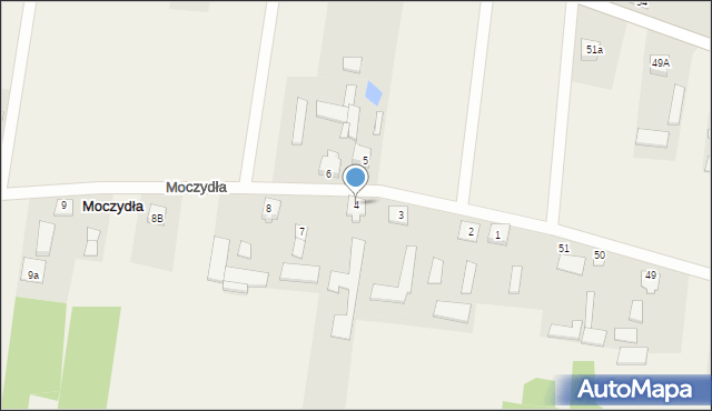 Moczydła, Moczydła, 4, mapa Moczydła