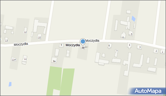 Moczydła, Moczydła, 8B, mapa Moczydła