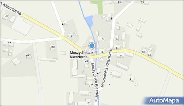 Moczydlnica Klasztorna, Moczydlnica Klasztorna, 35, mapa Moczydlnica Klasztorna